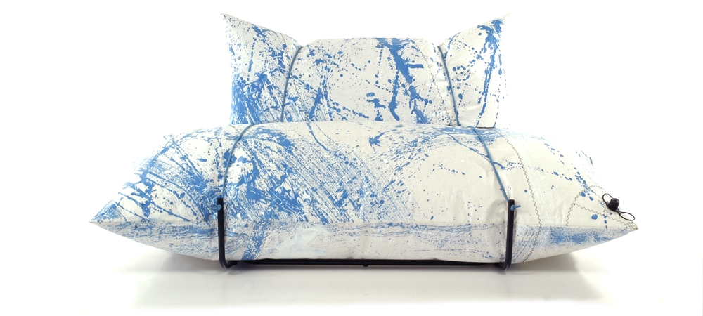 action painting sofa